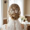 Pearls Wedding Headdress Exquisite Flower Pinch Hair Clip Sweet Bridal Hairpin  Party