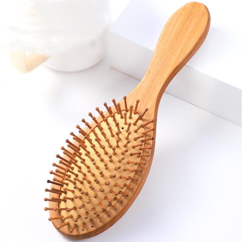Bamboo Air Cushion Massage Comb for Healthy, Smooth, Straight Hair