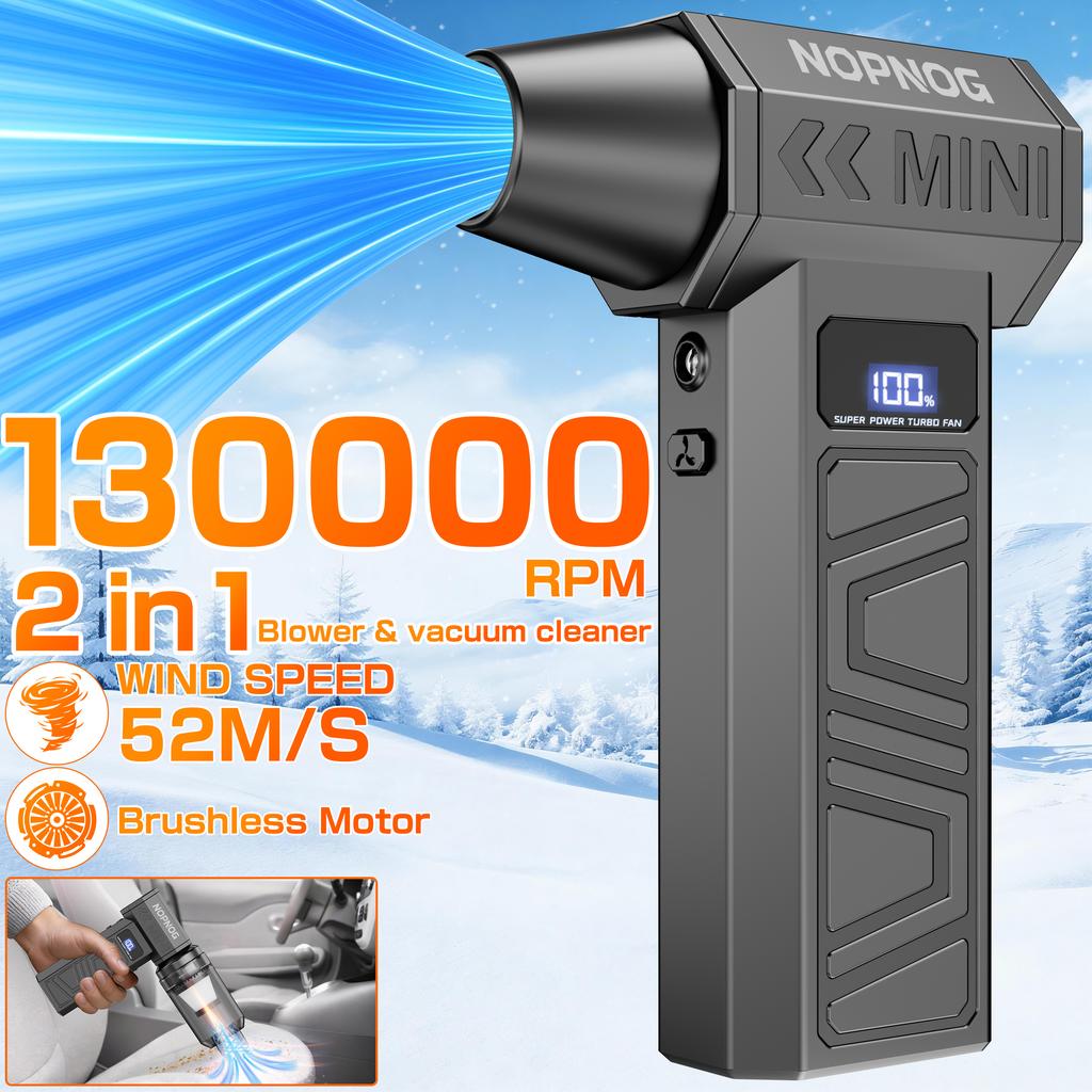Mehrzweck- Schneegebläse-Staubsauger Autozubehör Auto Starker Lüfter Turbo-Gebläse Düsenlüfter Reinigungs-Blaswerkzeug Blasen und Saugen