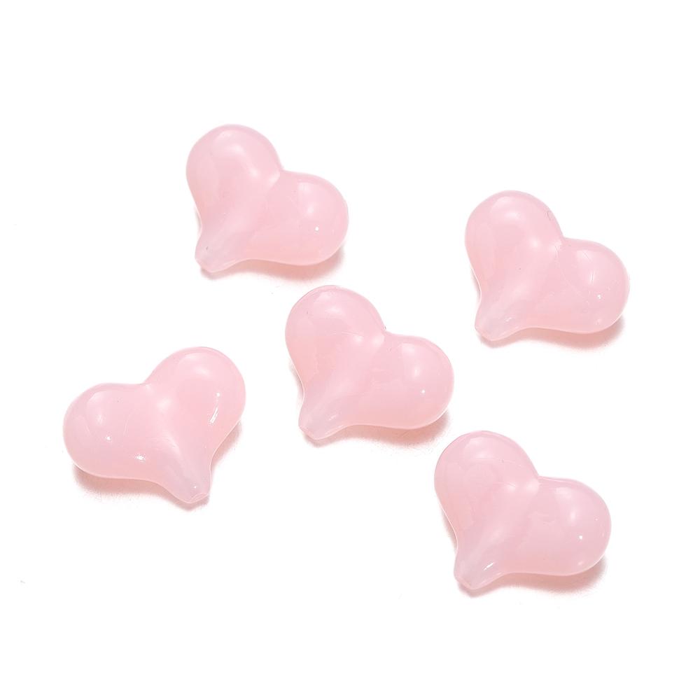 10pcs/lot Acrylic Jelly Colored Heart Shape Beads Bracelet Loose Beads For DIY Jewelry Making Necklace Craft Accessories