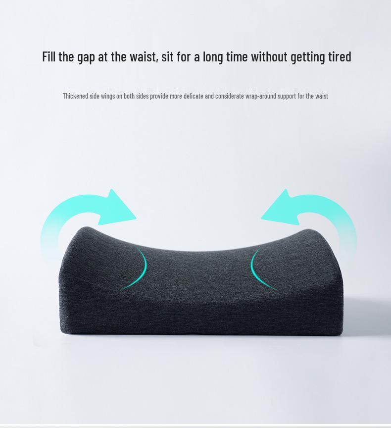 Memory Foam Lumbar Support Cushion for Office Chair and Car Seat - Slow Rebound Pad