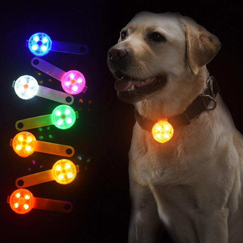 LED Pet Tracking Luminous Pendant Ligh Dogs Collars Dog Wear with Anti-Theft Strobe & Waterproof Design, Safety for Night Walks