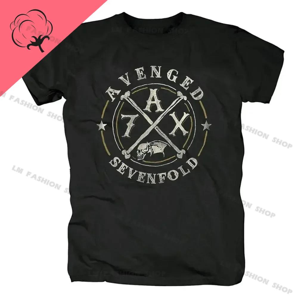 Avenged Sevenfold Metal Rock Grafický Potisk Krátký Rukáv 100% Bavlna Trička Hip Hop Módní Košile Nadměrné Tričko pro Muže Topy