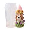 Dog Flower Embossed Silicone Candle Molds Heat Resistant for Resin Casting Making Candle Soap Festival Home Decoration