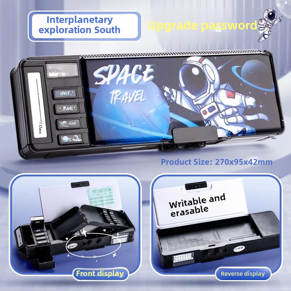 Large Capacity Pencil Case Double Password Convenient Storage For Office Pencil Case For Office