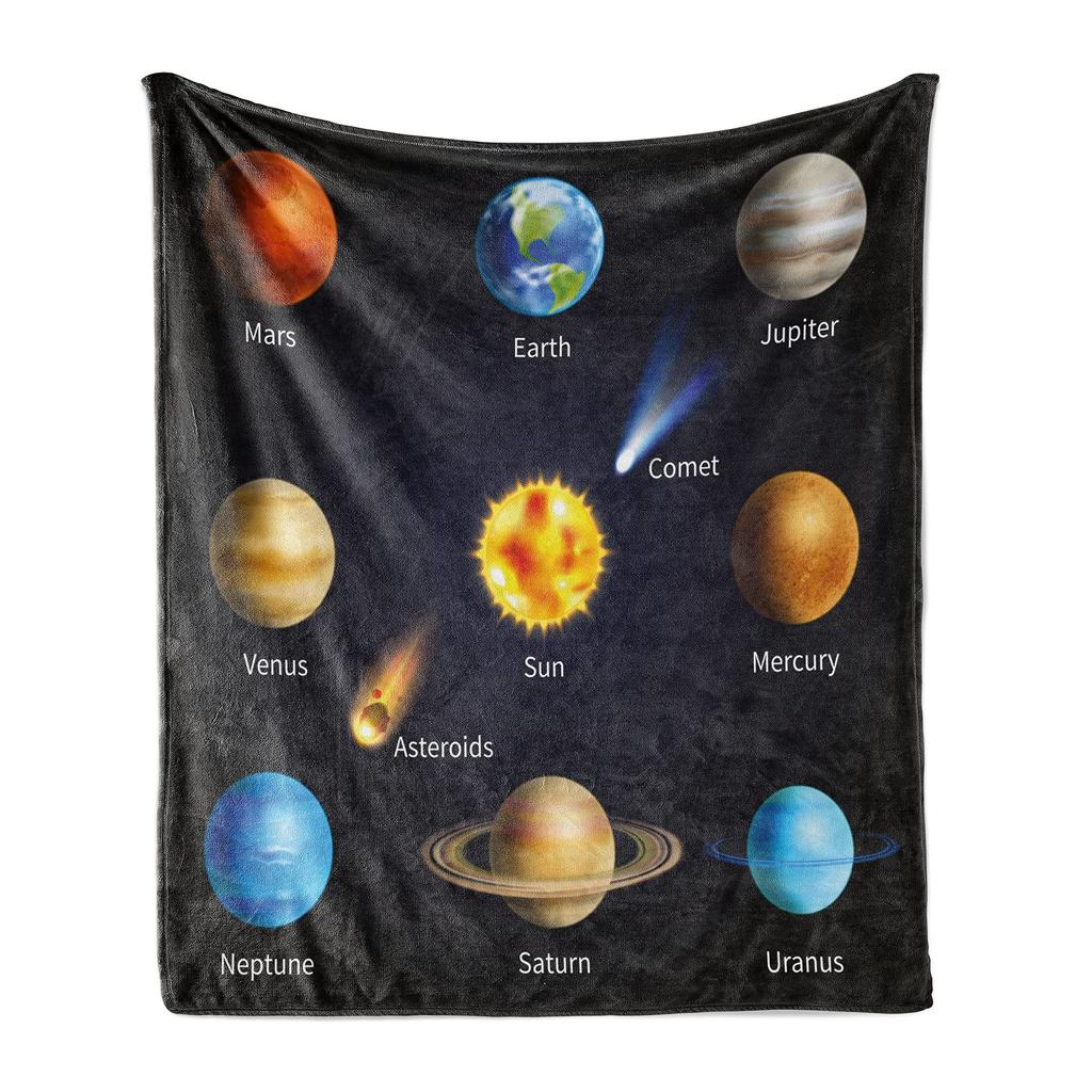 Cosmic Star Pattern Digital Printing Flannel Blanket Printing Single Layer Flannel Blanket