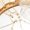 Loftily Style Women'S Necklace Retro Multi-Layer Heart-Shaped Pendant Necklace Decoration Diy Light Luxury Temperament