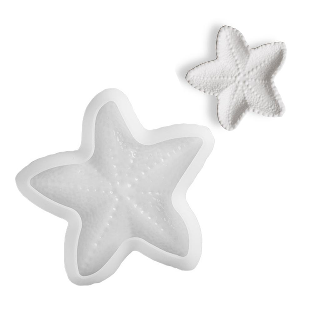 Fashionable Starfish Tray Flexible Sturdy Silicone Mold Accessory for Resin and Concrete Craft Projects Home Decoration