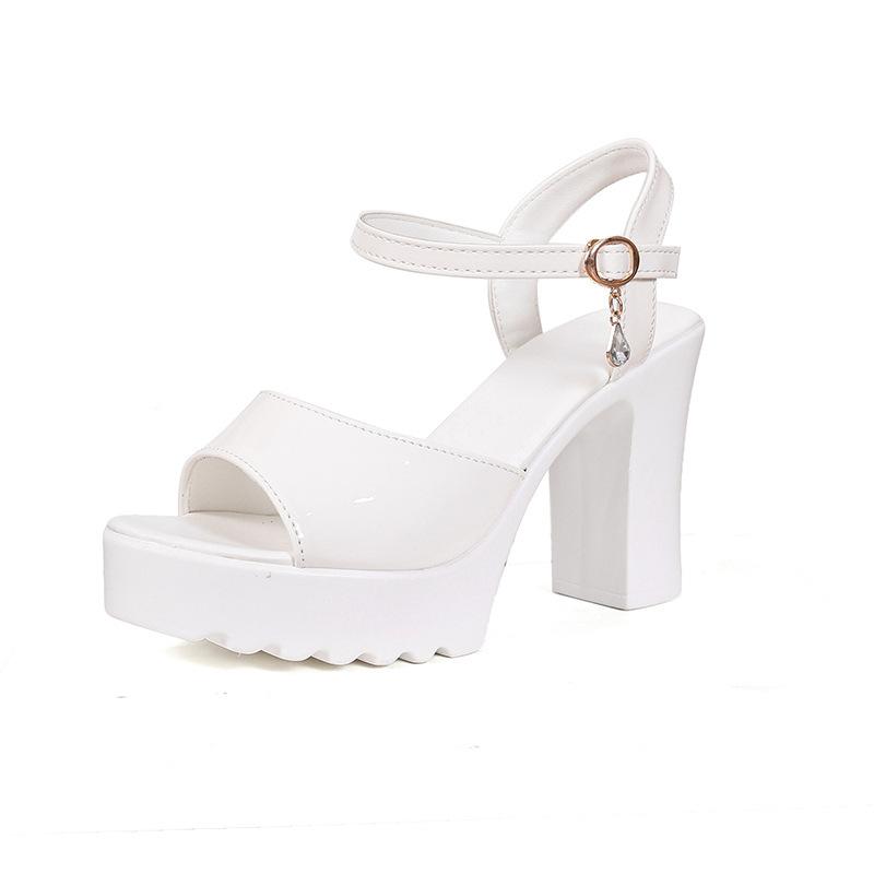 New Style Shoes - Fish-mouth Thick-soled and Wide-heel Versatile High-heeled Sandals