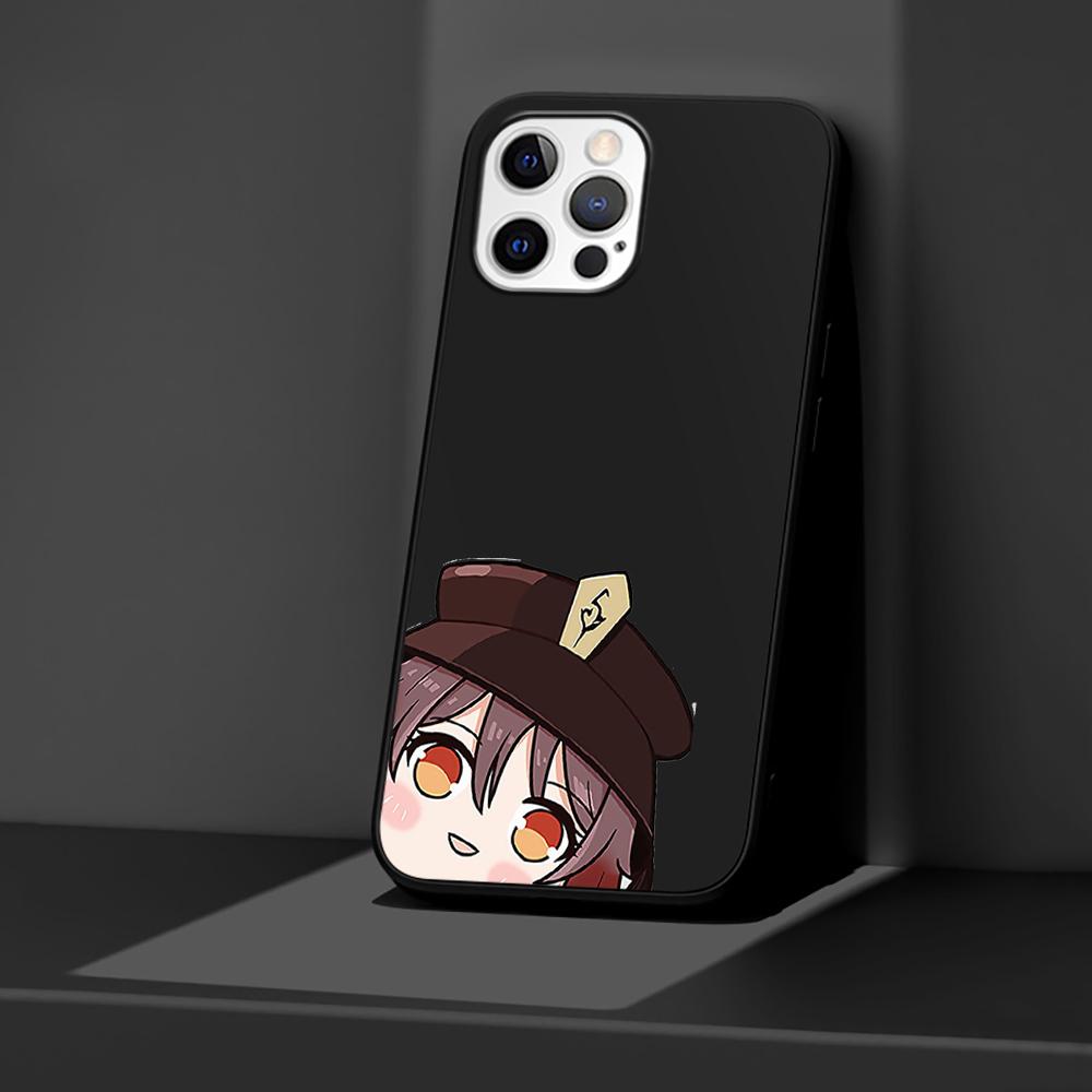 Phone Case for Apple iPhone 14 11 13 Pro Max 12 Mini XR 7 8 + SE 2020 XS 6 6s Plus 5 5s Genshin Impact Anime Cute Silicone Cover