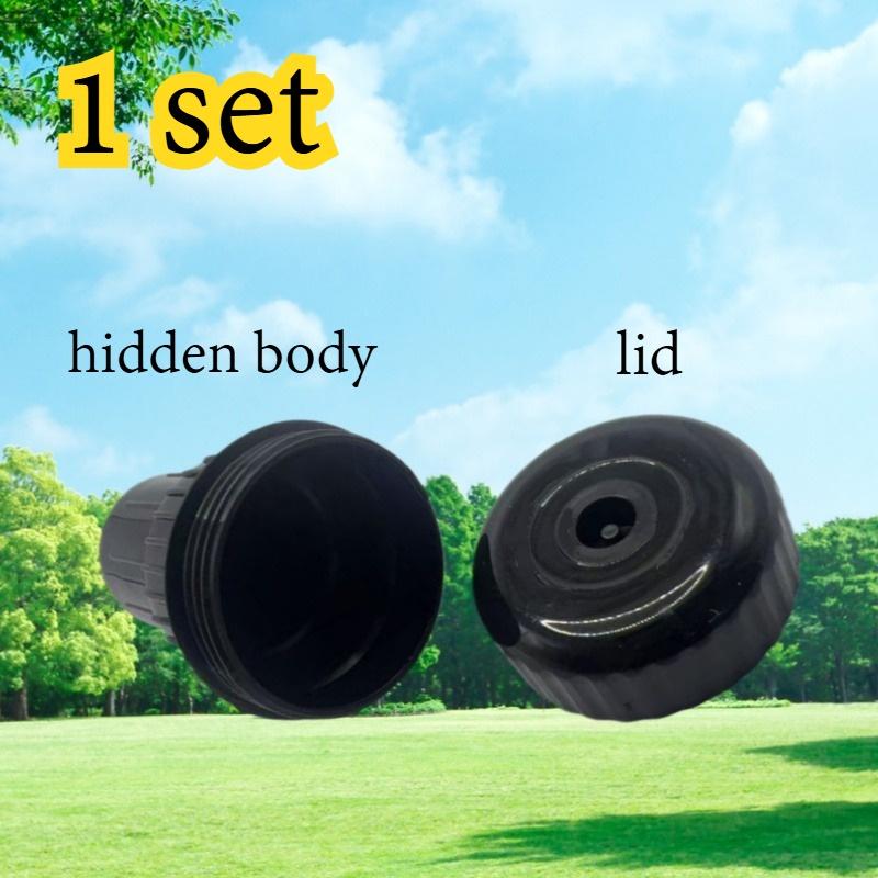 

1 Set of Simulated Sprinkler Key Hider - Includes 1 Hidden Body + 1 Cover - Realistic Key Hider, Anti-Theft Key Storage 1 Set чёрный