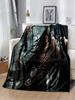 D Grim Reaper Skull Gothic Soft Plush Flannel Throw Blanket for Bedroom Living Room Sofa Picnic Kids