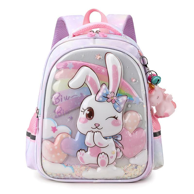Adorable Cartoon Kids Backpack Large Capacity Nylon For Boys And Girls School Use