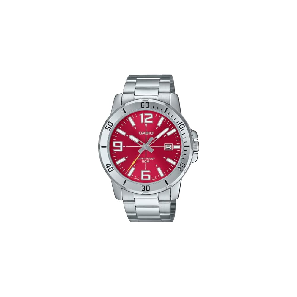 Casio Standard Analog Quartz Men's Watch MTP-VD01D-4BV Metal Band Red Imported Model