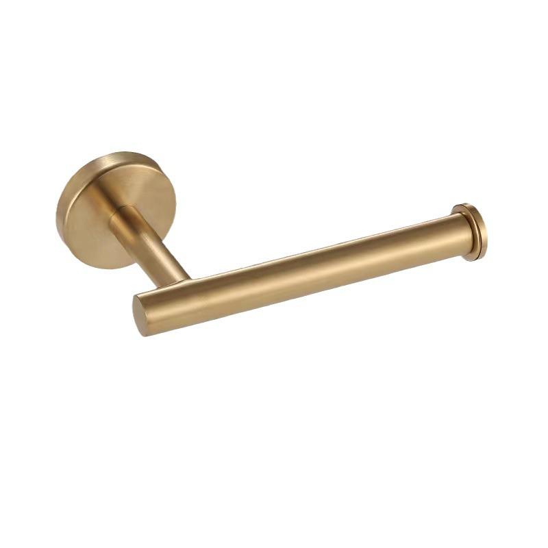 Stainless Steel Punch-Free Paper Towel & Toilet Paper Holder with Adhesive Backing for Bathroom or Kitchen Use.