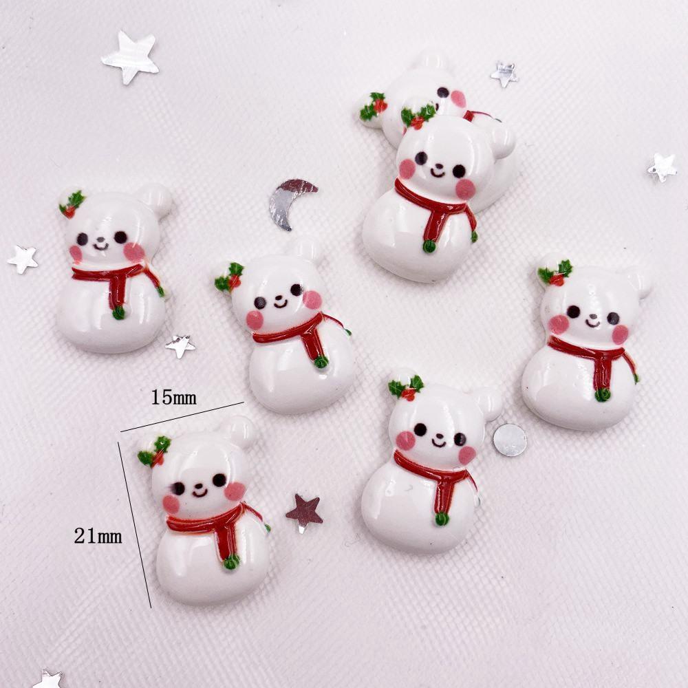 20pcs Resin Colorful Christmas Combination Flatback Cabochon Stone Figurines Christmas Embellishments DIY Scrapbook Craft