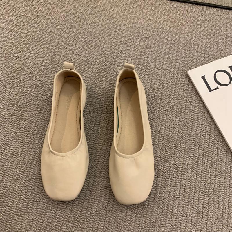 Fashion SUOJIALUN 2024 Summer New Women Flat Shoes Fashion Candy Color Ladies Round Toe Shallow Slip On Ballet Flats Soft Ballerinas Sho