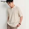 MMOPTOP Men's Linen Blend Knit Polo Shirt