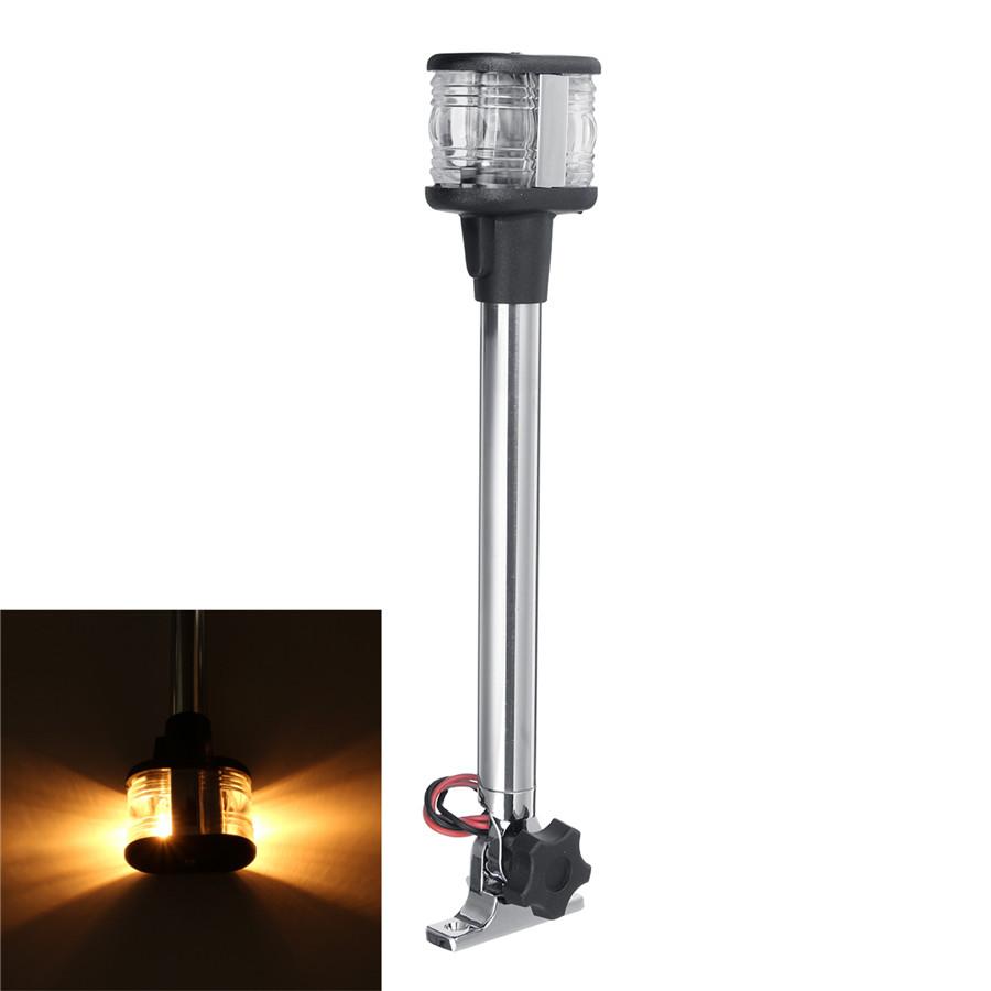 Fold Down Marine Boat Yacht 360° Navigation Light Stern Anchor Pole Lamp