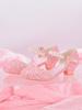 Sapatos de Salto Alto Estilo Princesa para Meninas Com Decoração de Pingente de Estrela Brilhante, Adequados Para Vestido e Festa de Aniversário