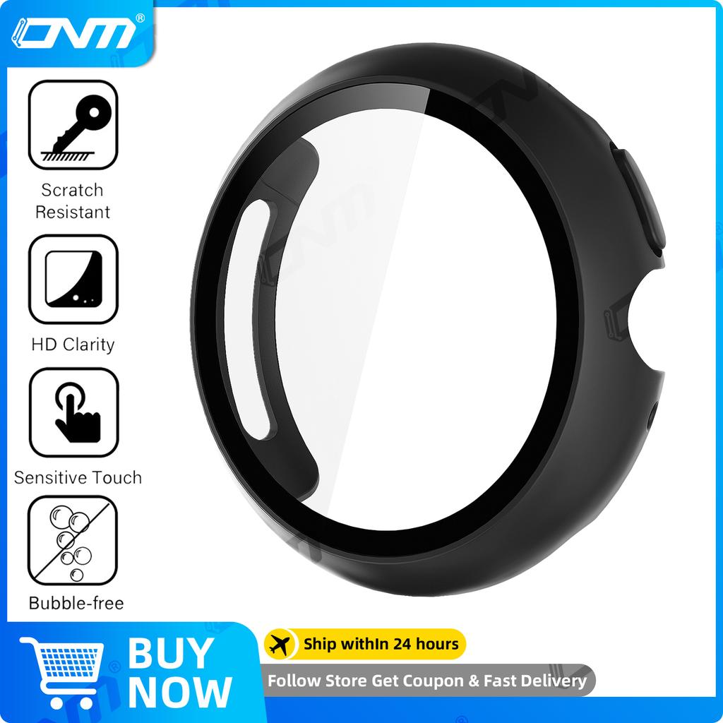 Glass+Case for Google Pixel Watch 4 41mm 45mm Tempered Glass Screen Protector & Hard PC Protective Bumper Covor Accessories
