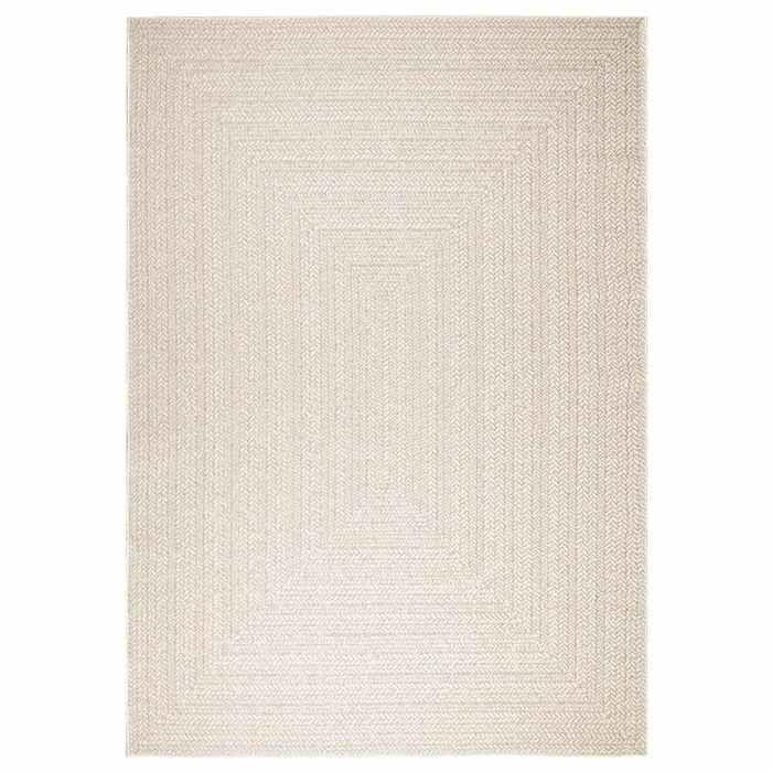 VidaXL Tapis ZIZUR crème 200x290 cm aspect de jute intérieur extérieur, tapis d'extérieur, tapis de sol, tapis d'intérieur, 4010368