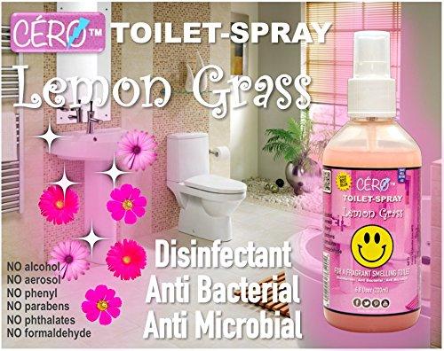 CERO ® Toilet Fresh 70% Alcohol - Lemon Grass Perfumes Toilet Decontaminant Cleanser (200ml)