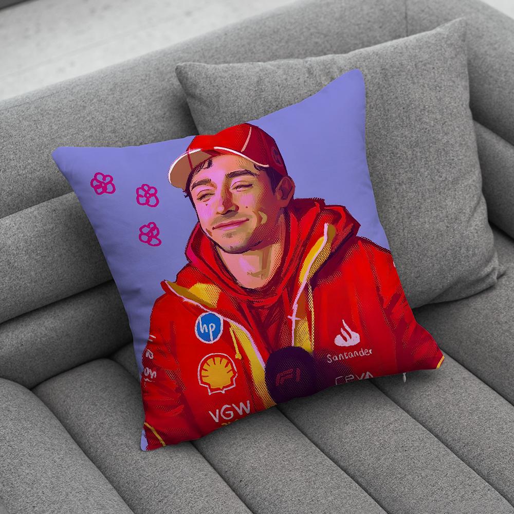 F1 16 CCharles LLeclerc Pillow Case Soft Cushion Cases for Farmhouse Sofa Decor Home Decorations and Protector