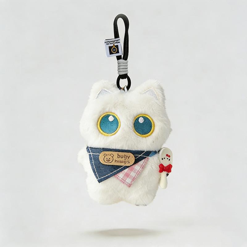 Portachiavi Peluche Gatto Nero Giocattolo Per Bambini E Adolescenti Regalo Carino Accessorio Animale