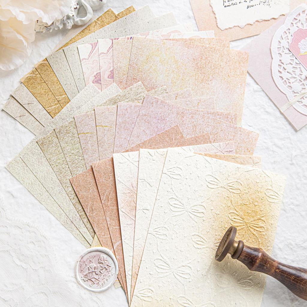 23 pcs Salt watercolour gradation pattern material paper Decorative Hand Account Diary Album Junk Journal Background paper