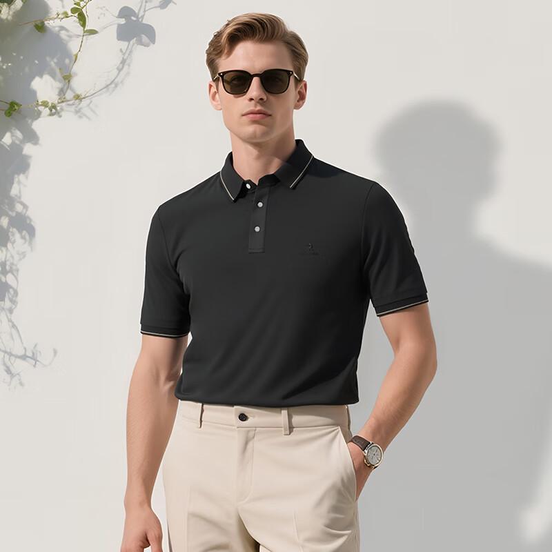 MONTAGUT Men s Anti-Bacterial Mulberry Silk Blend Polo Shirt XL