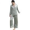 Sijie Silk Pajamas for Women, 100% Mulberry Silk, Simple Solid Color, Couple's Casual Loungewear, Silk Set, Holiday Gift