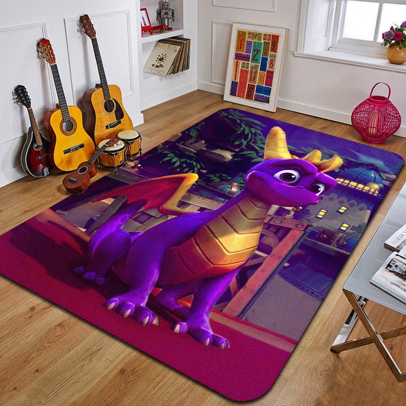 S-Spyro's Dragon Printed Carpet Fashion Yoga Mat Non-Slip Carpet Bedroom Decoration Outdoor Carpet Bedroom Birthday Gift