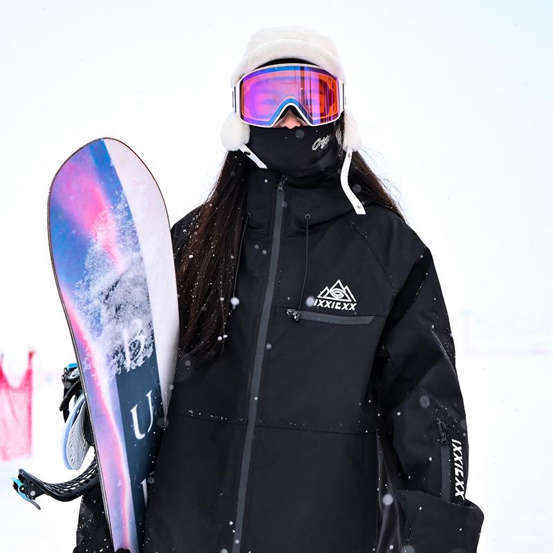 Women's Influencer Style Ski Suit: Padded Jacket with Hood