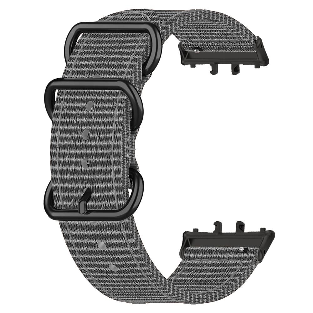 For Honor Watch X5 Watch Band Triple Ring Nylon Woven Strap