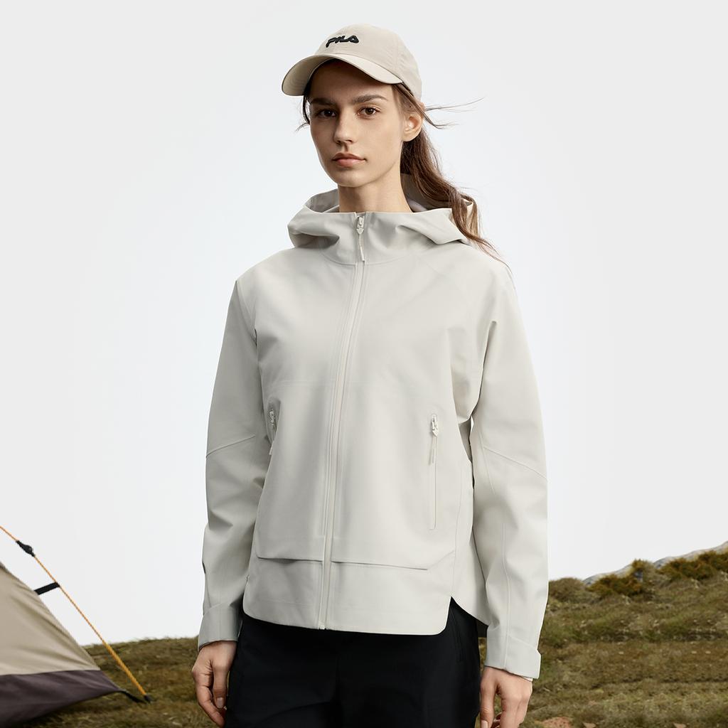 FILA Explorer Breathable Shell Minimalist Fashion Casual Sports Outdoor Versatile Comfortable Woven Hooded Jacket Women jackets A11W537709FWT