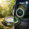Military Lensatic Compass, Hiking Compass For Survival – Water-Resistant Outdoor Hiking Survival Direction Finder (Metal)