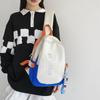 Japanese Contrasting Color Messenger Bag Female Student Sports Breast Bag Female Large Capacity Leisure Trendy Brand Canvas Shoulder Backpack Male