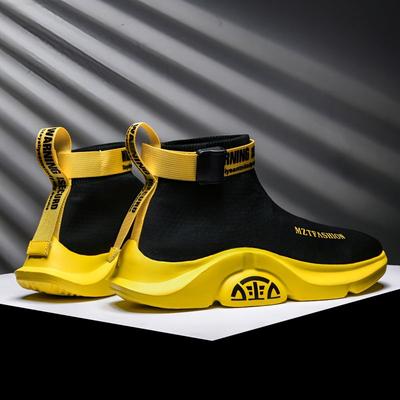 New Boys Mesh Sports Shoes Summer Breathable Sock Shoes Men High-top