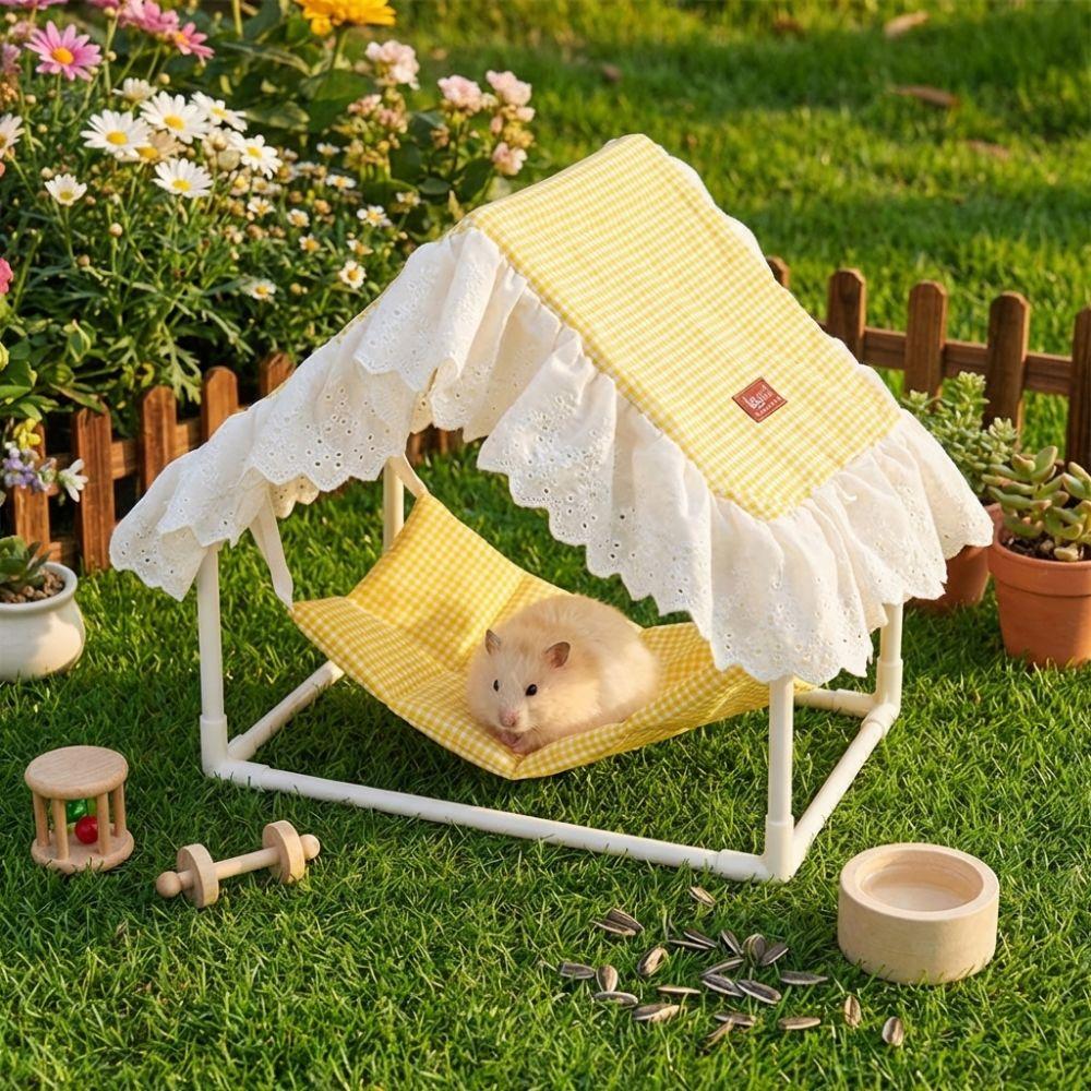 Tassel Strip Small Pet Nest Sunshade Hanging Sleeping Bed Hamster Cage House  Cage House