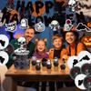 Halloween Black Skeleton Rose Decorations Disposable Supplies Tableware Halloween Party Decorations