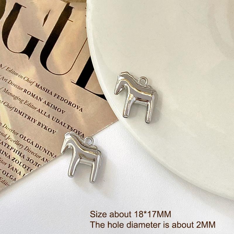 1Pcs Cute Gold Silver Color Horse Charms Pendants For Jewelry Making Necklace Earrings Bracelet Diy Accessories Supplies