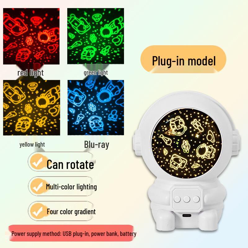

Astronaut 360° Rotating Starry Sky Projector with Gentle Sleep Music 1W