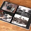 6-inch 200 Pockets Linen Fabric Cover Photo Album Lacing Creative Picture Storage Scrapbooking Album 4R Kids Family Memory Album