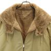 70er Vintage Militärjacke Beige Boa-Futter IDEAL-Reißverschluss Herren Gebraucht