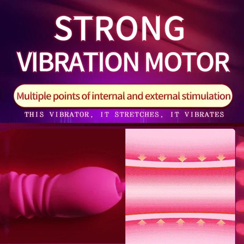 3 In 1 Vibrators Clitoris Sucking Stimulator for Women Vagina G Spot Insert Telescoping Dildo Massager Female Adults Sex Toy