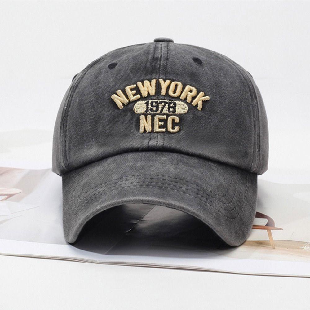 NEW YORK 1978 Embroidery Baseball Cap Washed Snapback Baseball Cap  For Man Women Outdoor Sports
