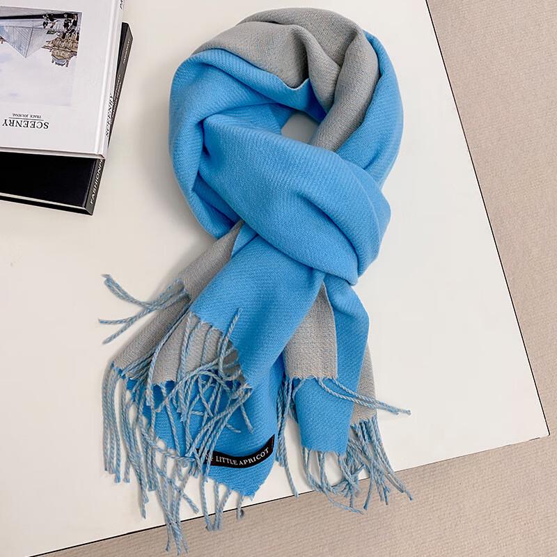 Women s Double-Sided Faux Cashmere Tassel Scarf Shawl