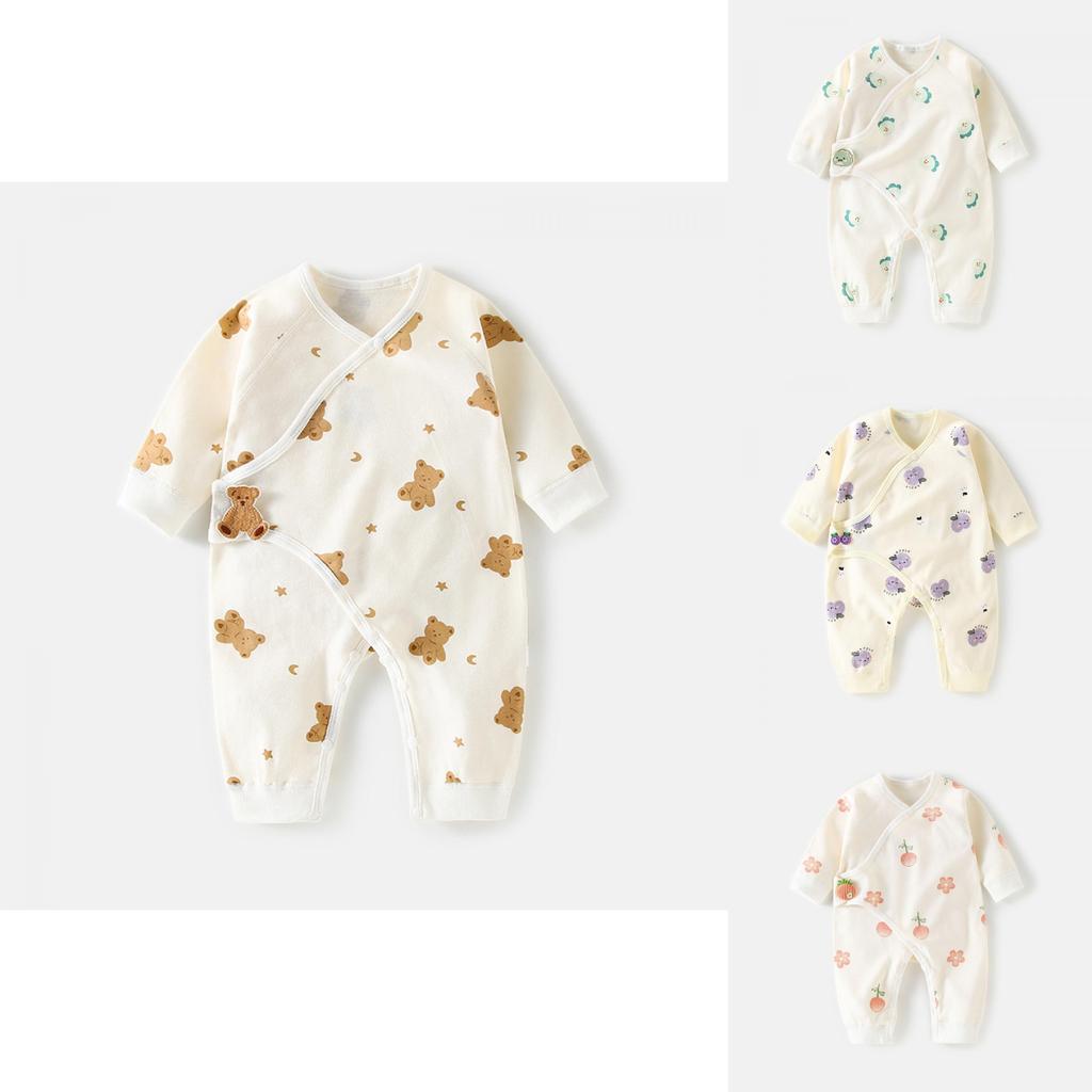 Baby Romper With Pure Cotton Long Sleeve Design For Newborns And Toddlers