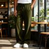 Men's Drawstring Elastic Waist Sweatpants - Color Loose Fit Joggers for Sizes